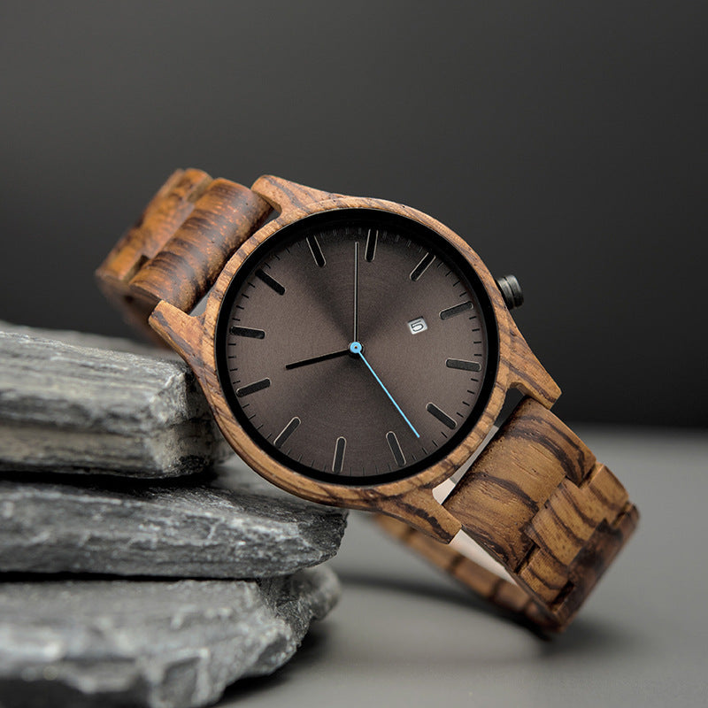 Elias Quartz Watch | Walnut Wood, Minimalist Design