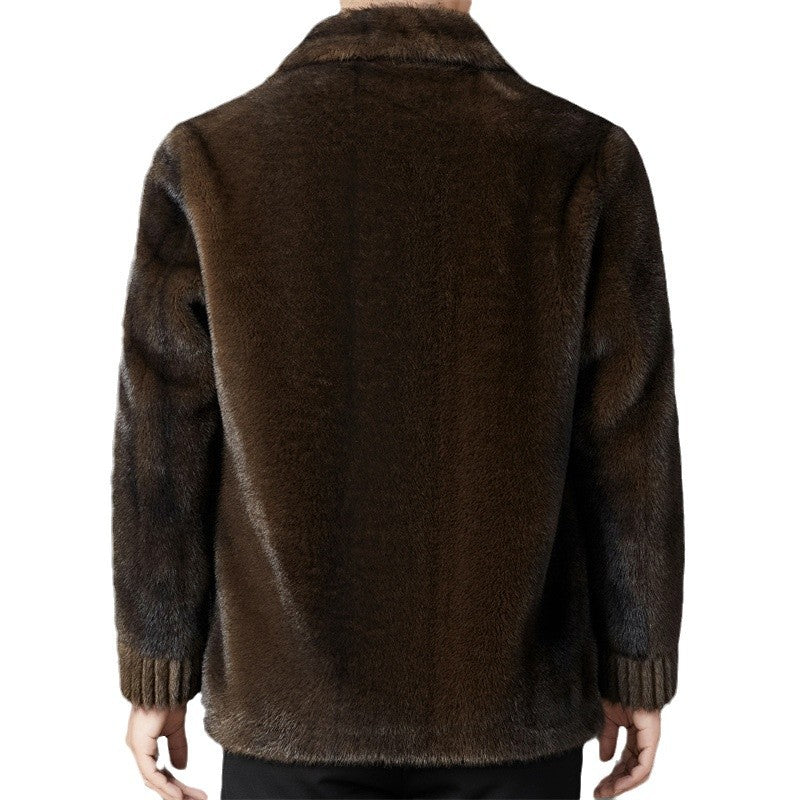 James Wool Regular Fit Mink Jacket | Collared Mink Jacket