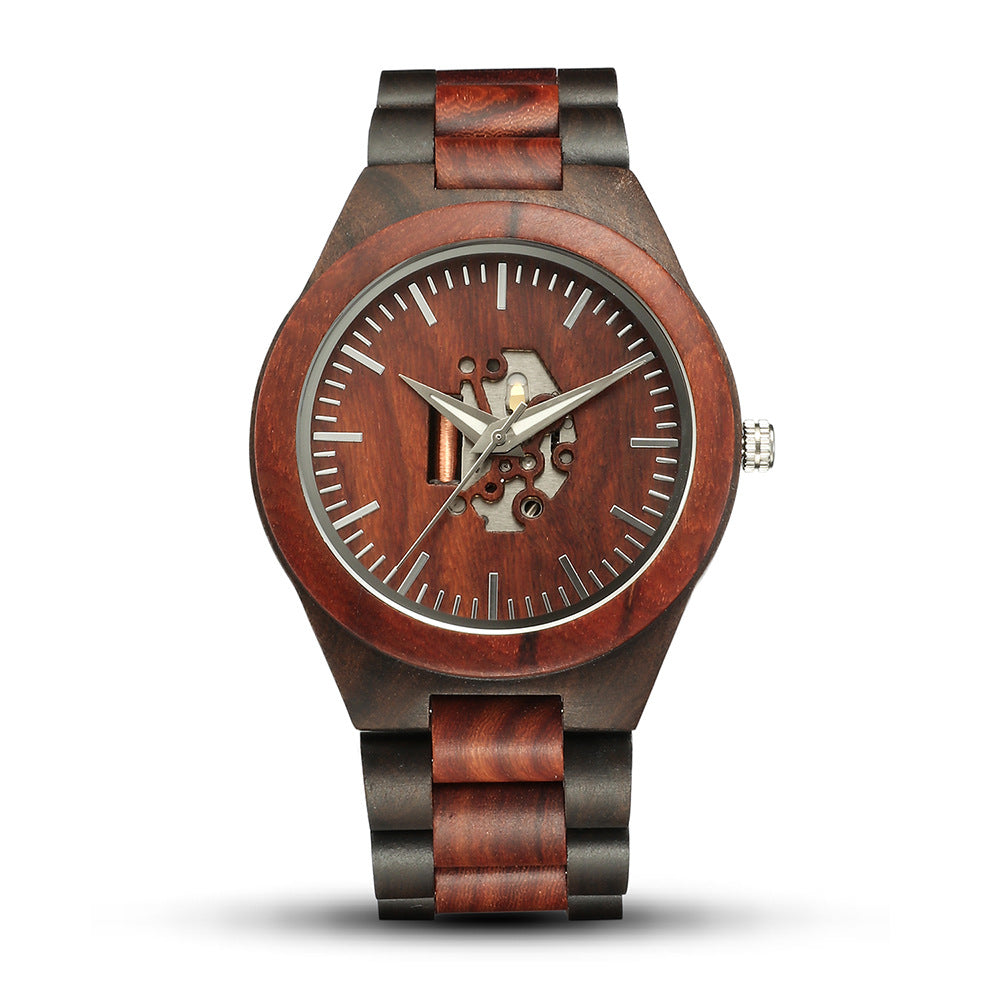 Max Skeleton Wristwatch | Wooden Case, Wooden Strap Wristwatch