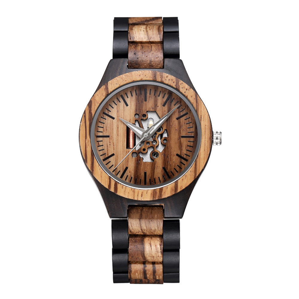 Max Skeleton Wristwatch | Wooden Case, Wooden Strap Wristwatch