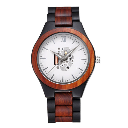 Max Skeleton Wristwatch | Wooden Case, Wooden Strap Wristwatch