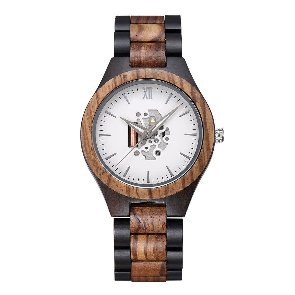 Max Skeleton Wristwatch | Wooden Case, Wooden Strap Wristwatch