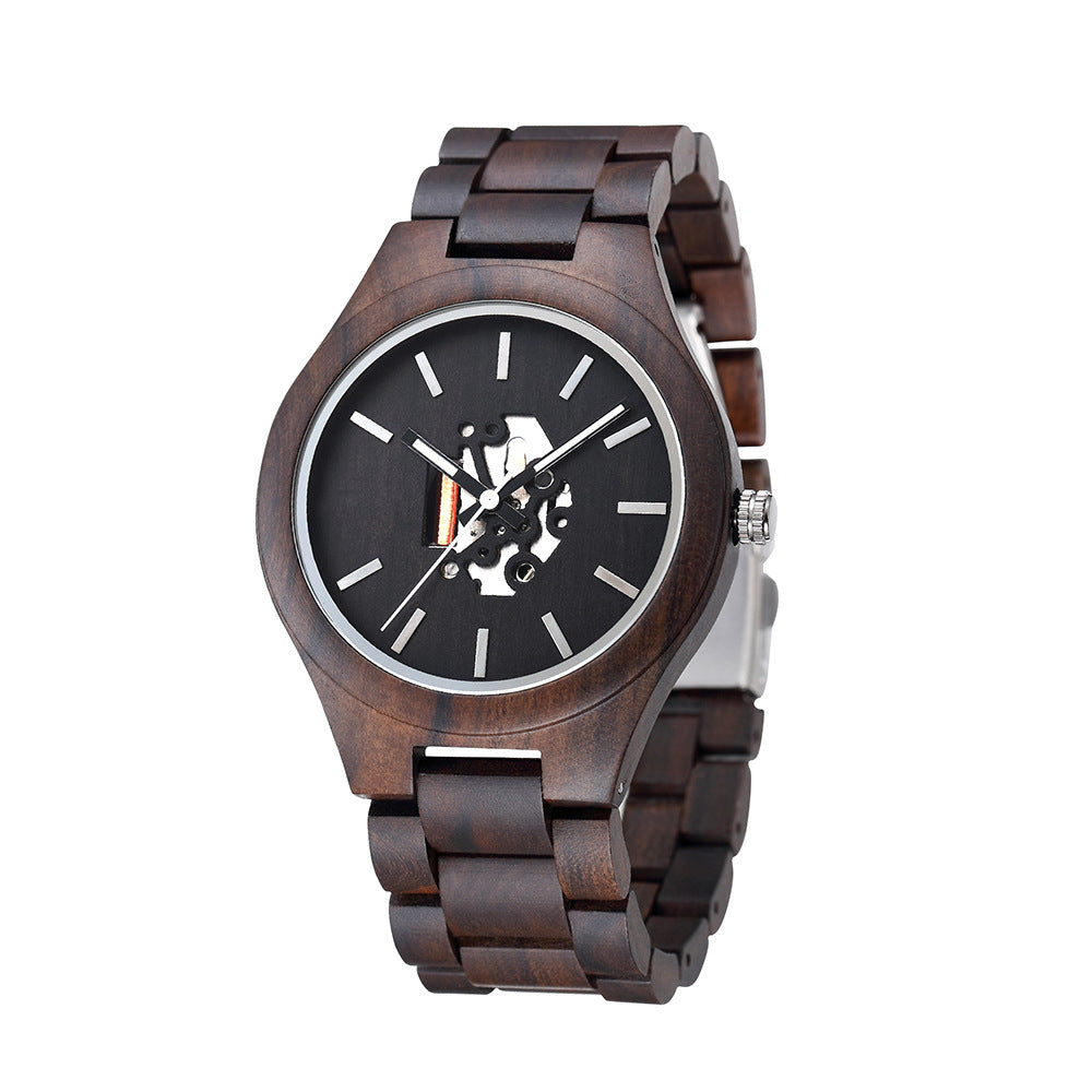 Max Skeleton Wristwatch | Wooden Case, Wooden Strap Wristwatch