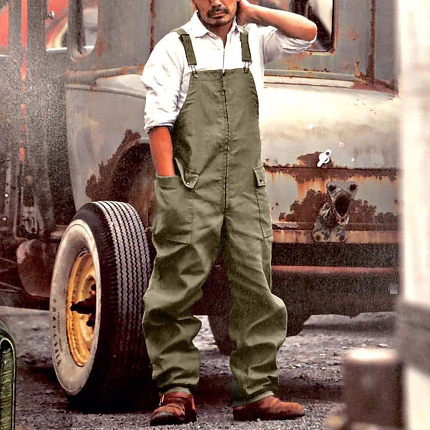 Men's overalls – Relaxed fit – Natural fibers – Functional pockets