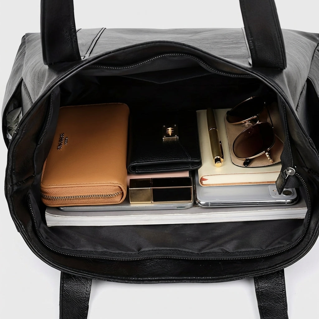 Vintage Large Capacity Vegan Tote Bag For Daily Use