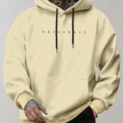 Samuel Relaxed Fit Hoodie | Text Print, Pouch Pocket Hoodie
