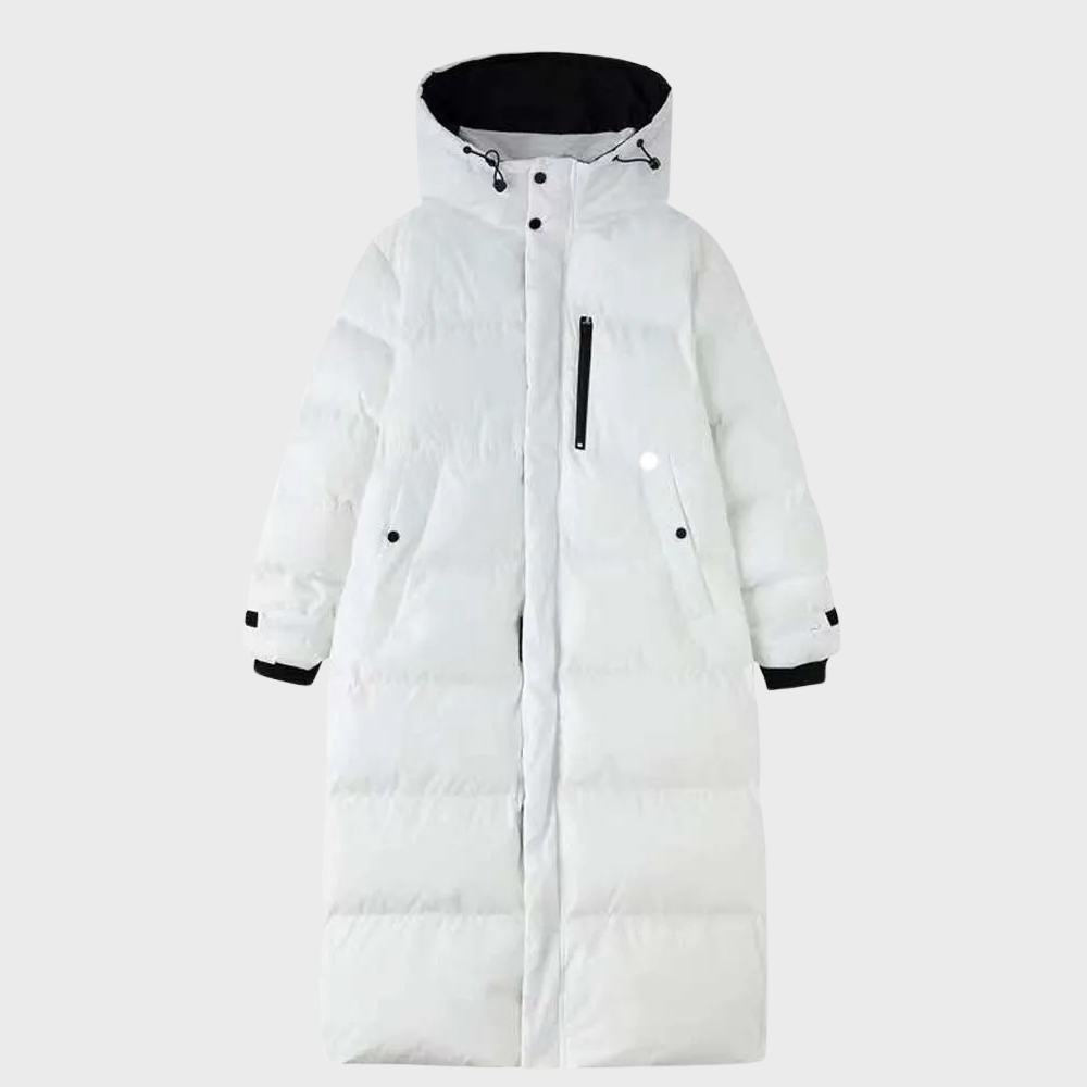 Rosa Oversized Long Puffer Coat | Hooded High Neck Coat