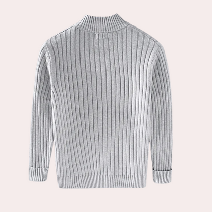 Giuseppe Regular Fit Zip Cardigan | Stand Collar Zip Cardigan