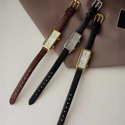 Ginevra Leather Dual Dial Watch | Roman Numerals Watch