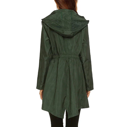 Women's Jacket – Hooded – Mid-thigh Length – Wind Resistant – Zip Closure