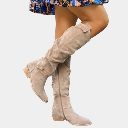 Claudia Slouchy Knee-High Boots | Pointed Toe Boots