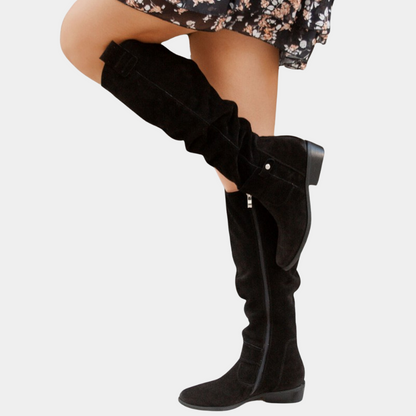 Claudia Slouchy Knee-High Boots | Pointed Toe Boots