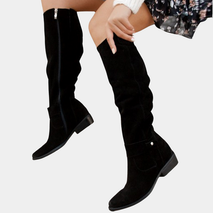 Claudia Slouchy Knee-High Boots | Pointed Toe Boots