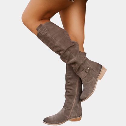 Claudia Slouchy Knee-High Boots | Pointed Toe Boots