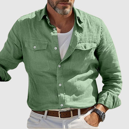 Relaxed Button-Up Shirt for Men – Breathable All-Day Comfort