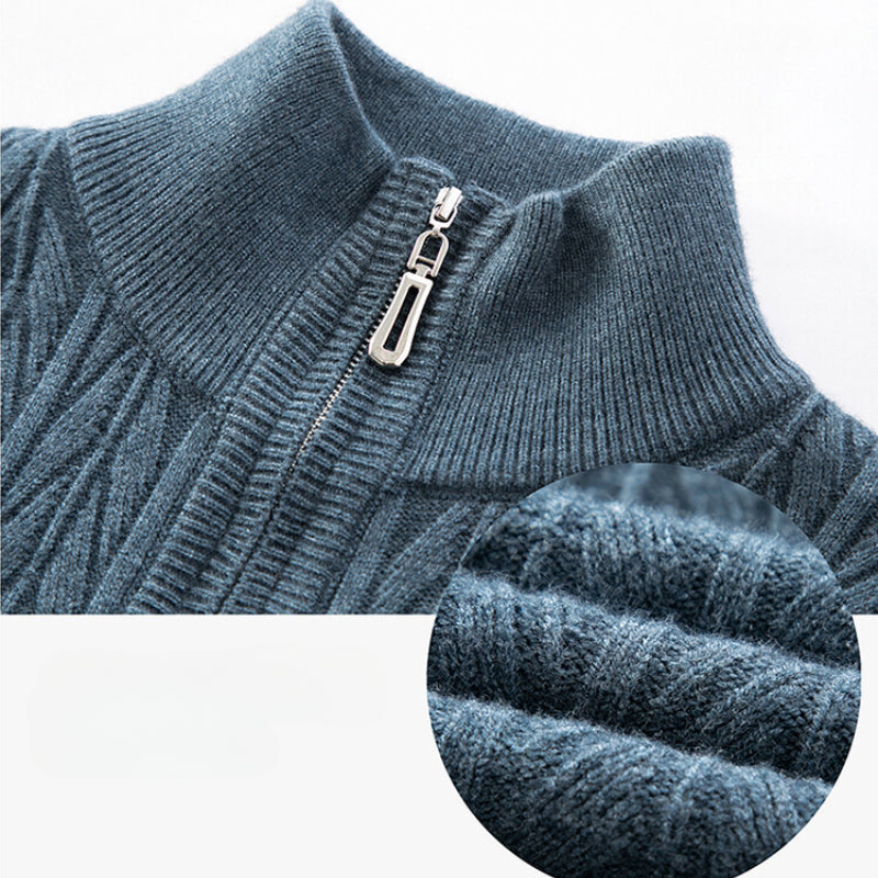 Logan Regular Fit Quarter-Zip Sweater | Cable Knit Sweater