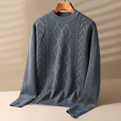 Archie Regular Fit Sweater | Cable Knit Crewneck Sweater