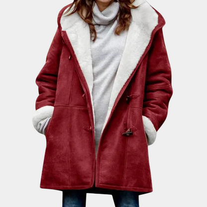 Bianca Fleece Relaxed Fit Hooded Winter Coat | Mid-Thigh Coat