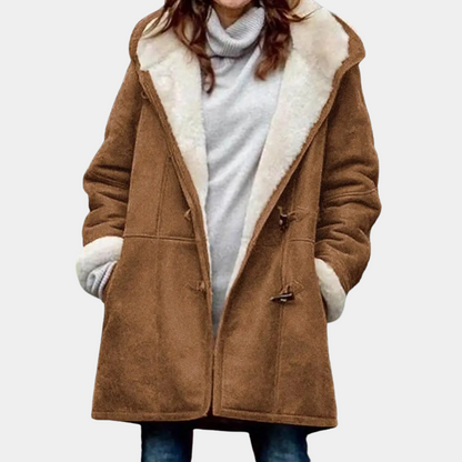 Bianca Fleece Relaxed Fit Hooded Winter Coat | Mid-Thigh Coat