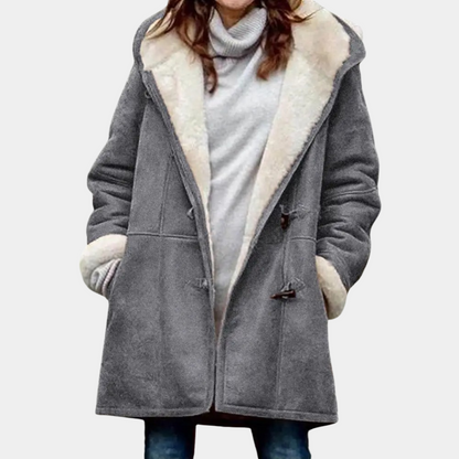 Bianca Fleece Relaxed Fit Hooded Winter Coat | Mid-Thigh Coat