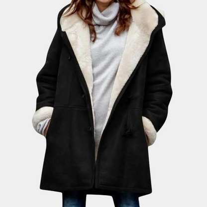 Bianca Fleece Relaxed Fit Hooded Winter Coat | Mid-Thigh Coat