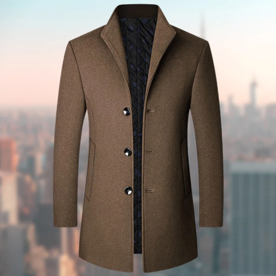Teddy Wool Regular Fit Overcoat | Quilted Lining Overcoat