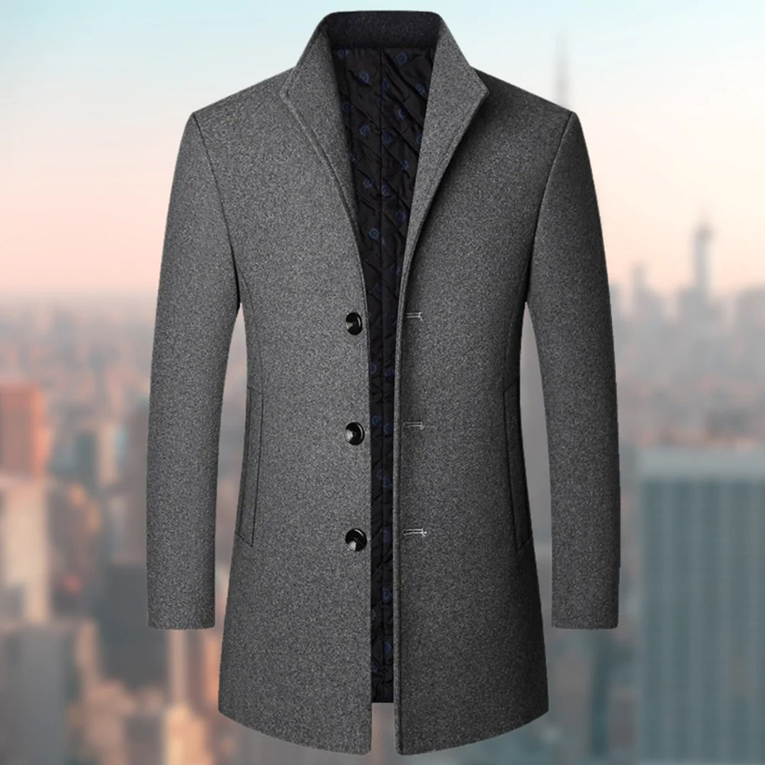 Teddy Wool Regular Fit Overcoat | Quilted Lining Overcoat