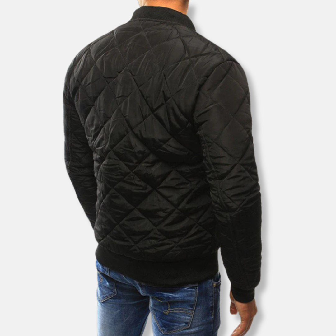 Andrei Regular Fit Bomber Jacket | Quilted Bomber Jacket