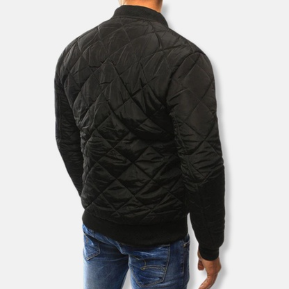Andrei Regular Fit Bomber Jacket | Quilted Bomber Jacket