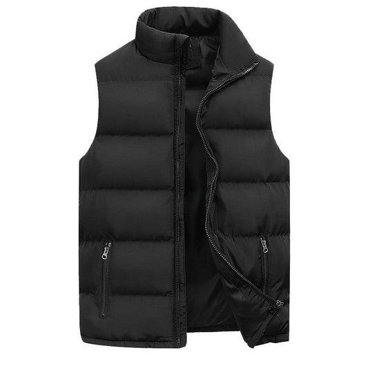 Men's quilted vest – Straight fit – Stand-up collar – Lightweight – Zipped pockets