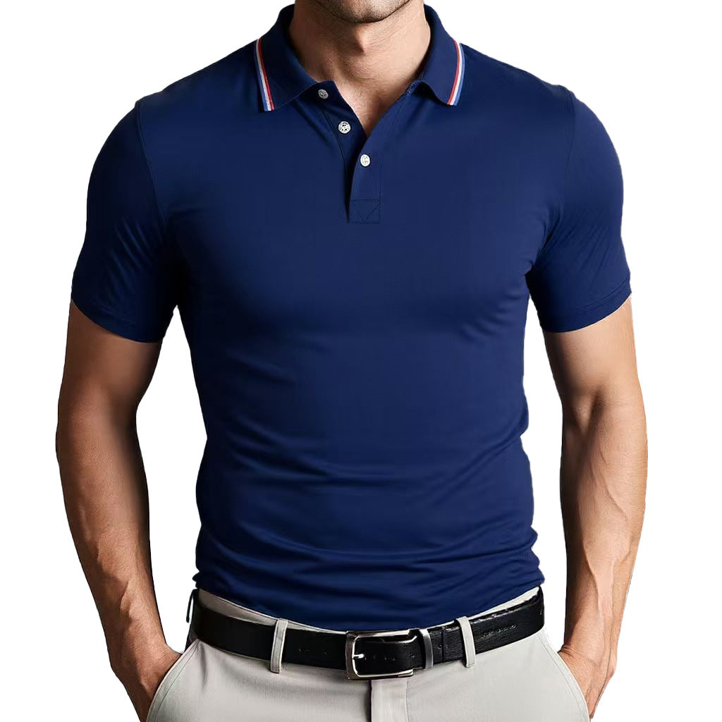 Polo homme – Coupe slim – Maille douce respirante – Manches courtes ajustées