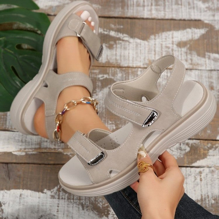 Women's sandals – Sporty design – Open toe – Comfort sole – Adjustable straps