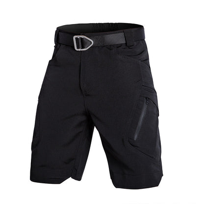 Women's cargo shorts – Relaxed fit – Elastic waist – Zipped pockets – Breathable fabric