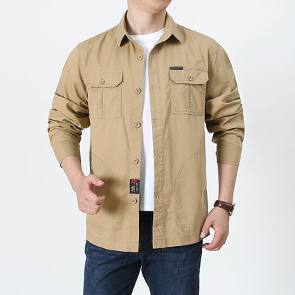 Men's shirt jacket – Relaxed fit – Buttoned – Utility-style pockets