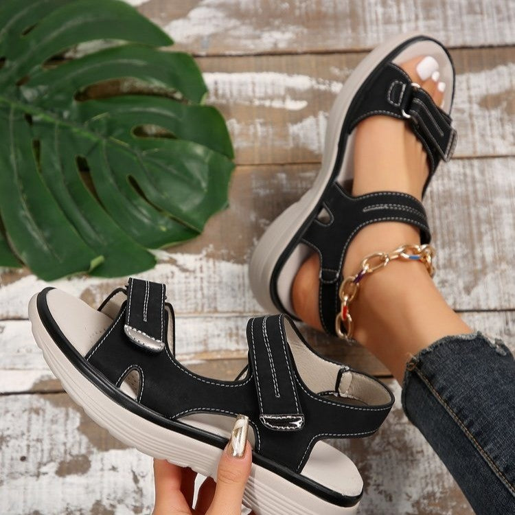 Women's sandals – Sporty design – Open toe – Comfort sole – Adjustable straps