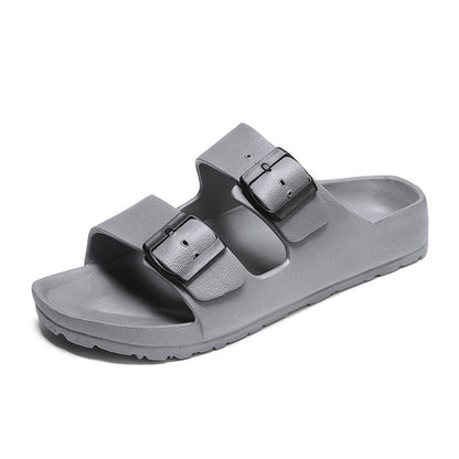 Men's sandals – Open toe – Thick sole – Adjustable buckle straps