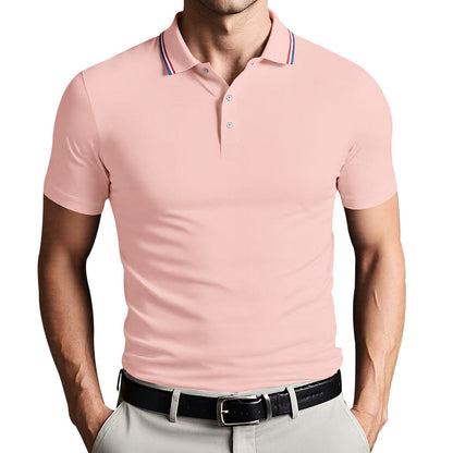 Polo homme – Coupe slim – Maille douce respirante – Manches courtes ajustées