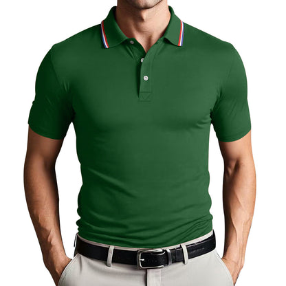 Polo homme – Coupe slim – Maille douce respirante – Manches courtes ajustées