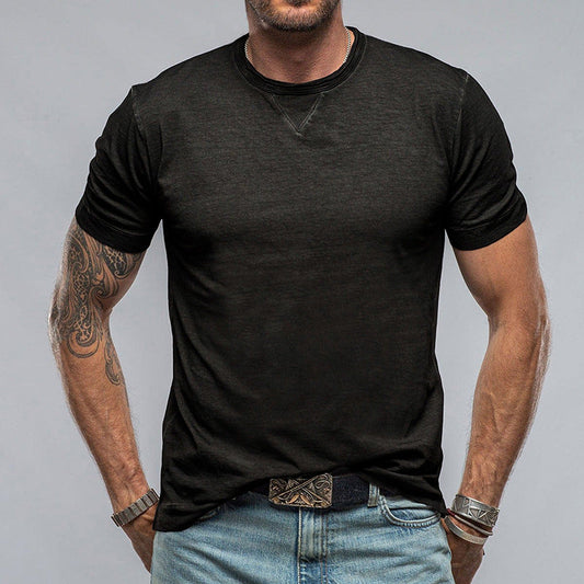 T-shirt men – Fit relaxed – Cotton soft – Neck round – Sleeves short