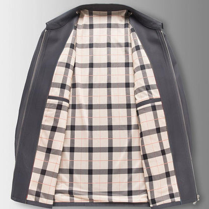 Edward Regular Fit Jacket | Zip Front, Plaid Lining Jacket