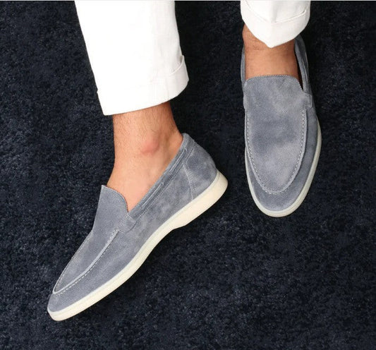 Men's loafers – Classic moc toe – Elegant style – Comfortable flat sole