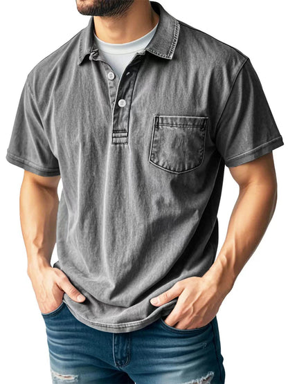 Polo Homme – Coupe Décontractée – Tissu Respirant – Col Classique – Poche Poitrine
