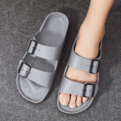 Men's sandals – Open toe – Thick sole – Adjustable buckle straps