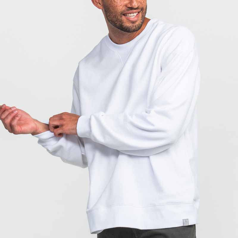 Sweatshirt homme – Coupe décontractée – Tissu doux respirant – Col rond côtelé