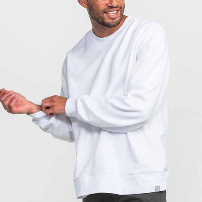 Sweatshirt homme – Coupe décontractée – Tissu doux respirant – Col rond côtelé
