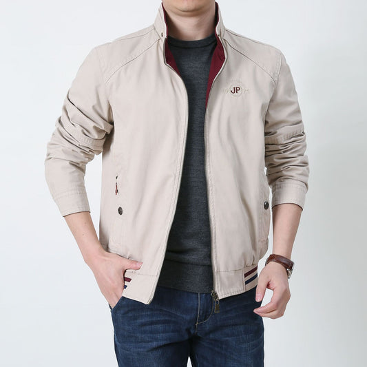 Men's jacket – Regular fit – Breathable fabric – Reversible – Zipped stand-up collar