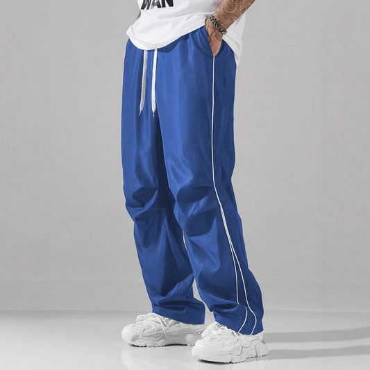 Men's cargo pants – Relaxed fit – Breathable fabric – Drawstring waist – Urban style