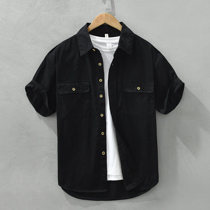 Men's workwear shirt – relaxed fit – short sleeves – breathable fabric