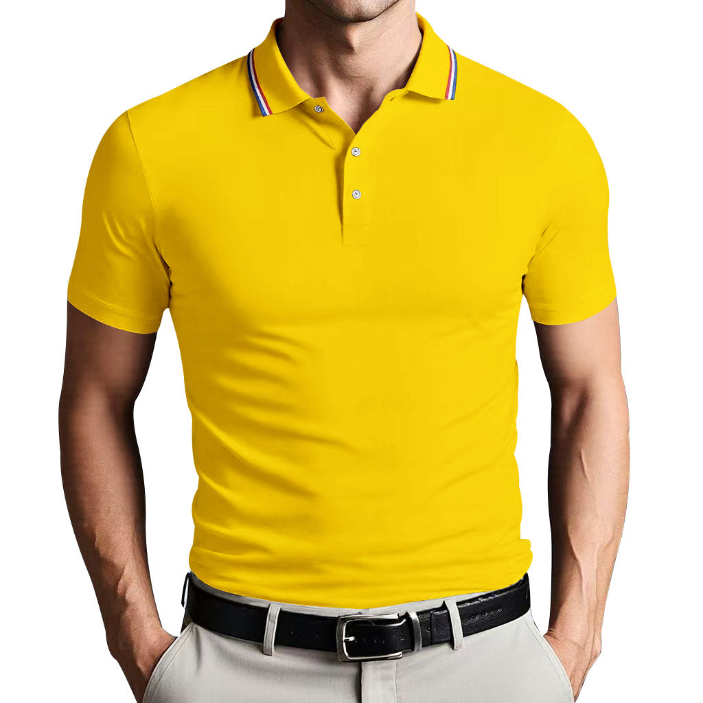 Polo homme – Coupe slim – Maille douce respirante – Manches courtes ajustées