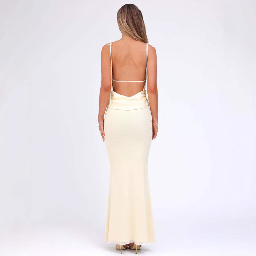 Women's Bodycon Dress – Comfortable Stretch Fabric – Adjustable Straps – Long elegant